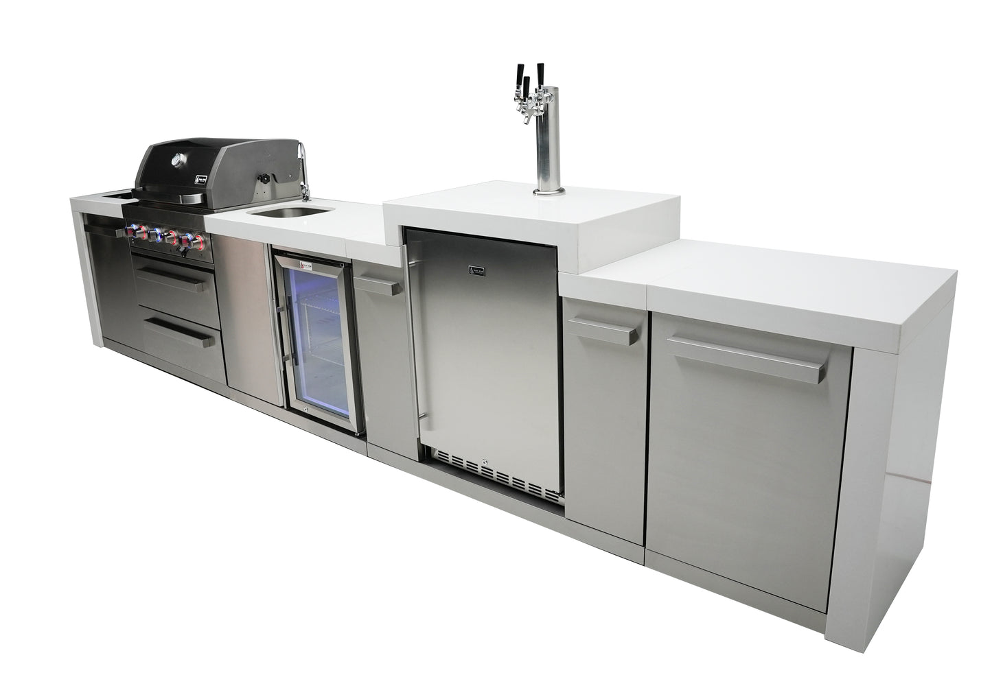 Mont Alpi 400 Deluxe Island with a Kegerator and a Beverage Center