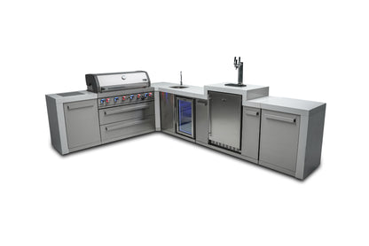 Mont Alpi 805 Deluxe Island with a 90 Degree Corner, Kegerator and Beverage Center
