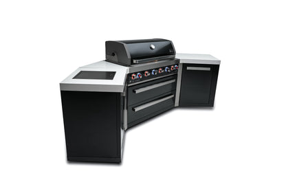 Mont Alpi 805 Black Stainless Steel Island with 45 Degree Corners
